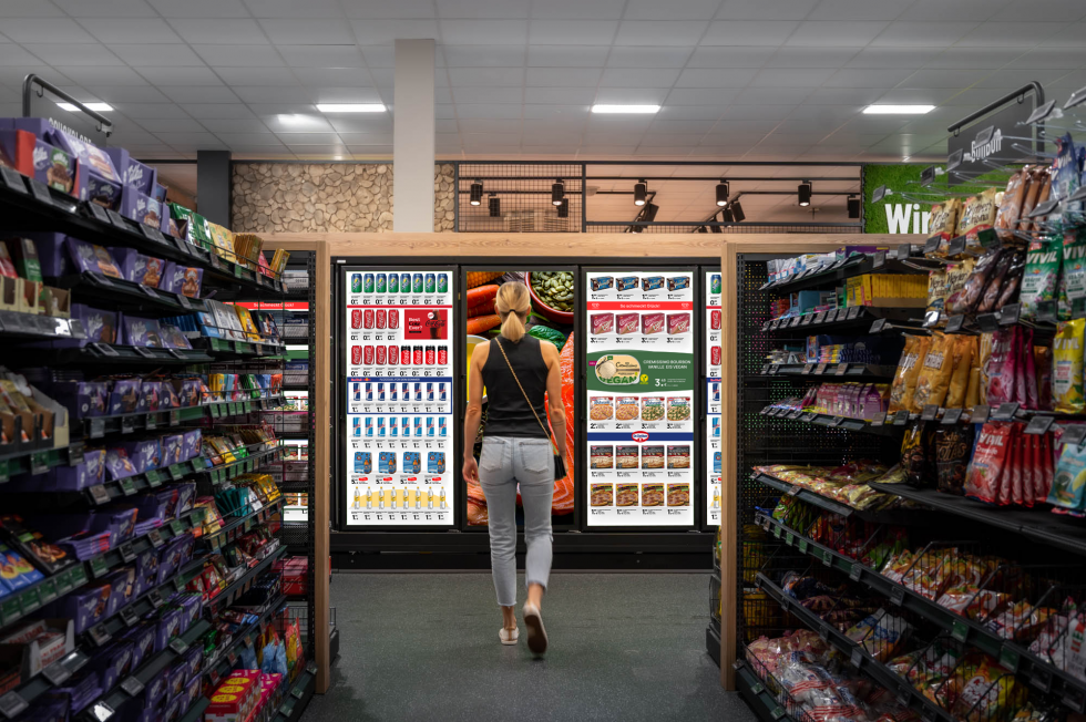 Cooler Screens by AdFrame Retail Display Fridge of the Future